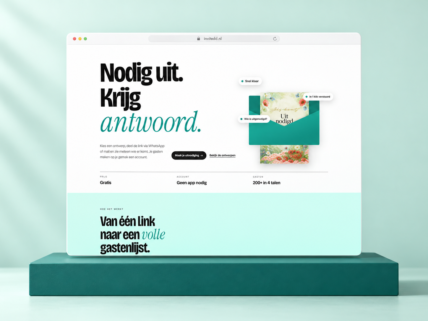 Visuele preview van Invitedd